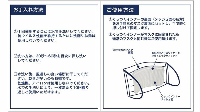 使用方法とお手入れ時の注意点