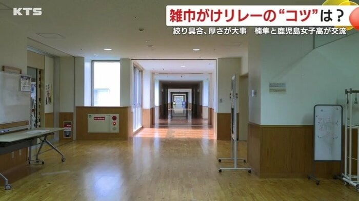 寮には長さ約130mの長い廊下がある