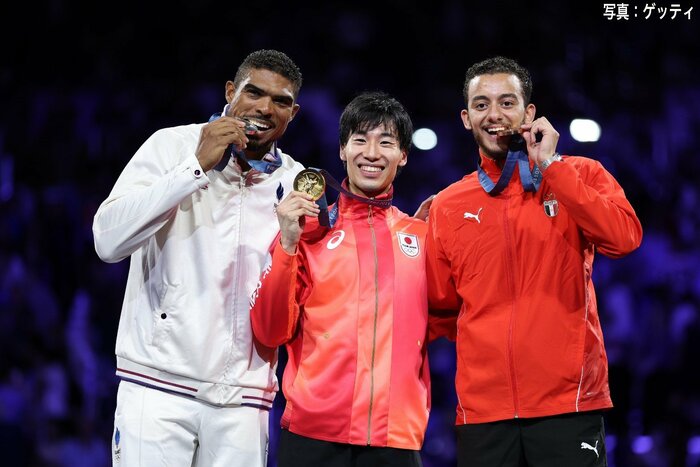 エペ個人で金メダルに輝いた加納 虹輝選手