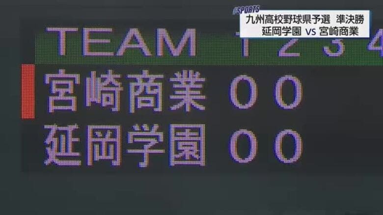 九州高校野球大会の県予選準決勝 小林西と宮崎商業が勝利し九州大会出場を決める｜FNNプライムオンライン