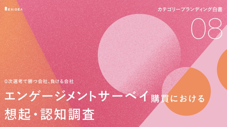 【カテゴリーブランディング白書 vol.8】カテゴリーリーダーの不在か。カオナビ、リンクアンドモチベーション、アトラエ、リクルートで「想起」の対象が分散するエンゲージメントサーベイ領域の実態。