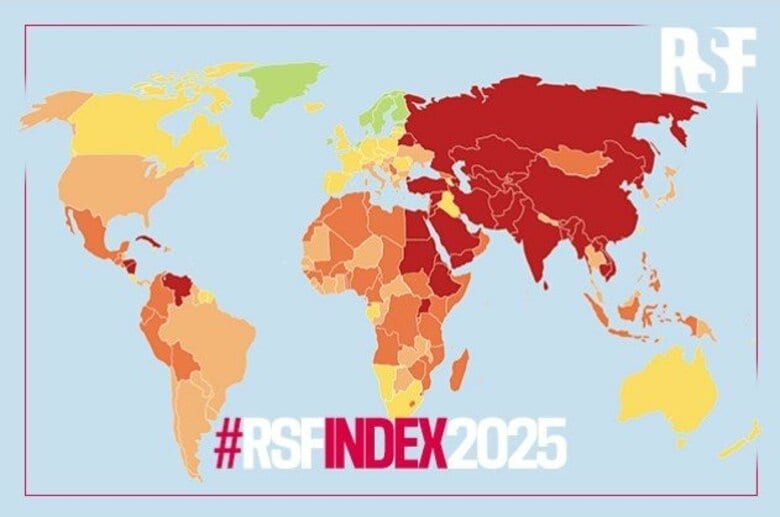 2025年“世界の報道自由度ランキング”日本は66位　1位は9年連続ノルウェー・最下位はエリトリア　「国境なき記者団」発表｜FNNプライムオンライン