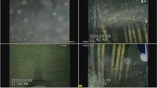 2023年には初めて圧力容器真下へロボットを投入　土台部分の損傷を確認　映像提供：IRID　