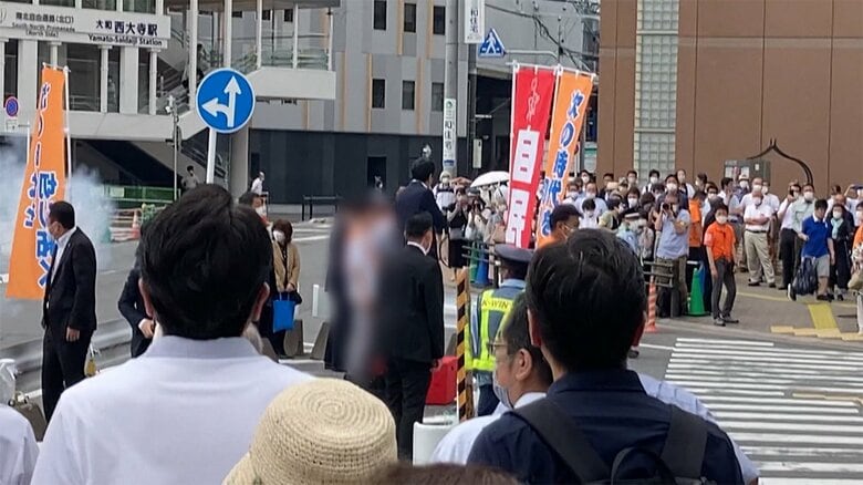 演説する安倍元首相