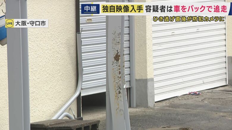 破損し塗装がはがれた柱