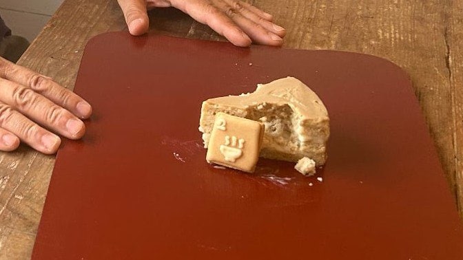 今の日本の飢餓の状態をビーガンケーキで表現したもの(SDGsジャパン提供)