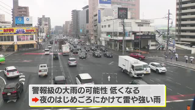 広島県内　警報級の大雨の可能性低くなる　土砂災害などに注意