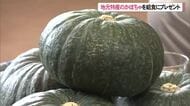 地元特産のかぼちゃを給食にプレゼント