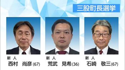三股町長選挙告示 新人3人が立候補　少子高齢化や人口減少が課題・ 8月30日投開票
