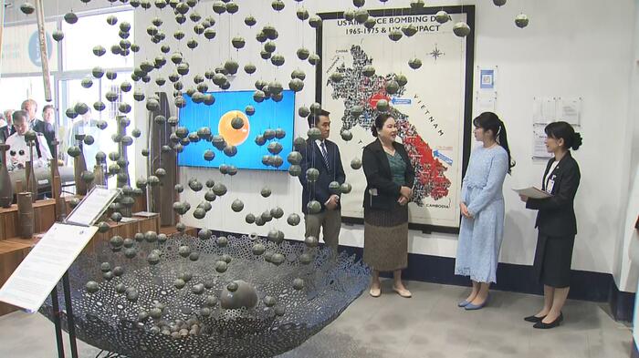 クラスター爆弾の展示（COPEビジターセンター）