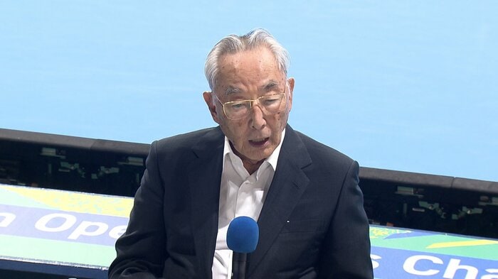 将来に期待を寄せる日本テニス協会名誉会長・盛田正明氏