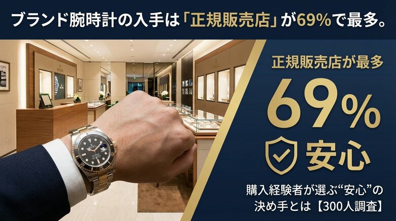 ブランド腕時計の入手は「正規販売店」が69%で最多。購入経験者が選ぶ“安心”の決め手とは【300人調査】