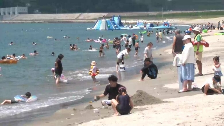 岩泉で37.1℃…岩手県も厳しい暑さ、9地点で猛暑日　海の日、海水浴場にぎわう｜FNNプライムオンライン