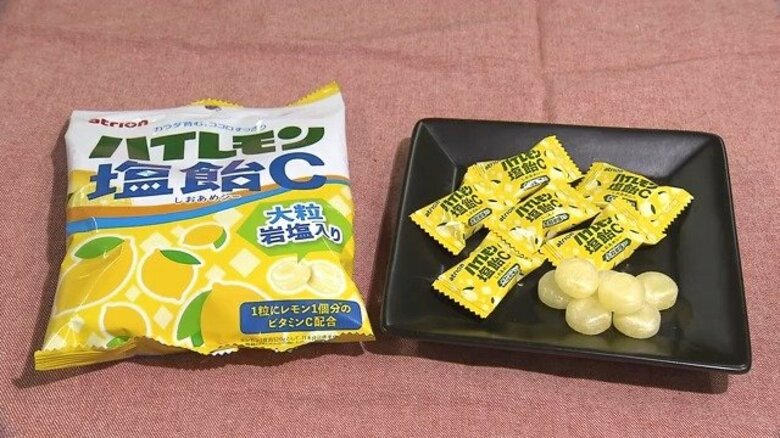 あの味で手軽に塩分を　熱中症対策に人気商品「ハイレモン」味の「塩あめ」開発　こだわりは酸味・甘味・塩味のバランス　レモン果汁と相性のいい岩塩を選ぶ｜FNNプライムオンライン