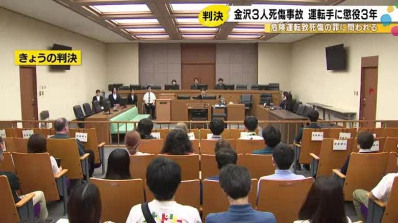 40キロ制限の道を約90キロで…車で電柱に突っ込み3人を死傷させた罪 当時18歳の男に懲役3年の判決｜FNNプライムオンライン
