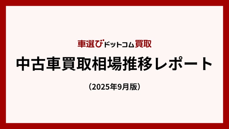 中古車買取相場、海外需要受け過去5年で最高水準に迫る／中古車買取相場推移レポート（2025年9月版）