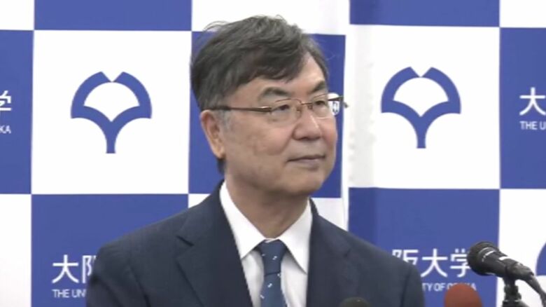 6日の記者会見での坂口特任教授