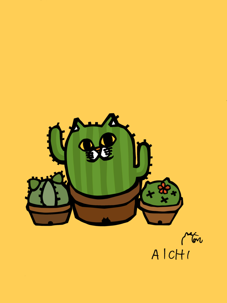 愛知県のご当地ネコ（サボテンねこ）