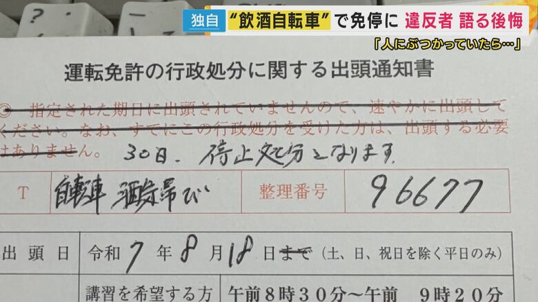 免停処分を受けた当事者に独自に接触