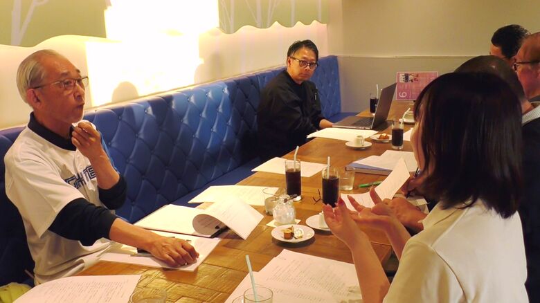 江別市での誘致活動に関する話し合いの様子