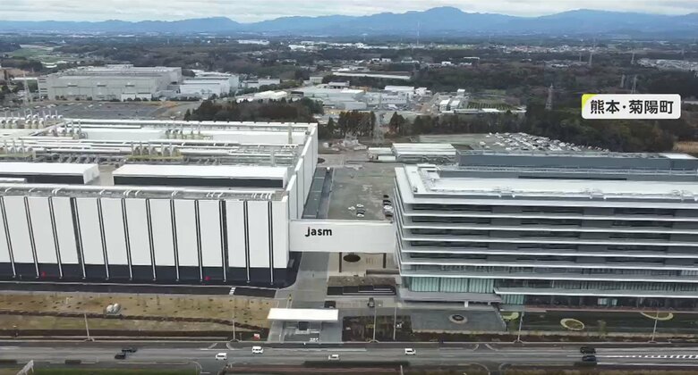 「TSMC」の工場（熊本県菊陽町）