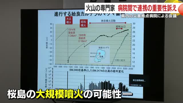 「今後20、30年のうちに桜島大規模噴火はある」　火山の専門家　病院間で連携の重要性訴え　鹿児島県内の災害拠点病院による会議