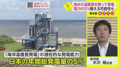 海水の温度差を利用して発電【ネタプレ経済部】