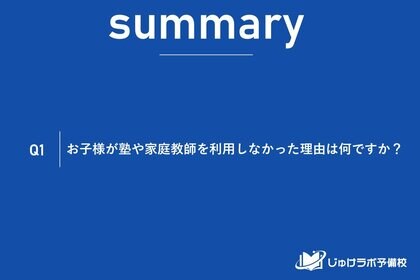 衝撃の事実！2025年度高校受験、塾なしの最大の理由は「お金」ではなく「本人の意思」だった。現代の中学生の主体的な選択とは。塾に通わない受験生の保護者234名の本音を徹底調査。