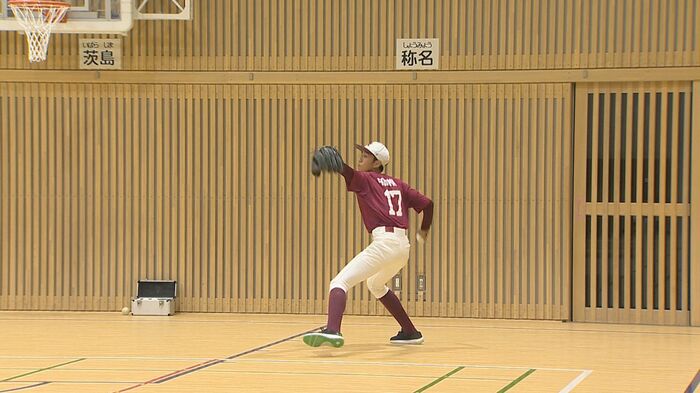 本間投手 ストレートの最速は120km/h