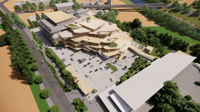 南西方向からの鳥瞰イメージ　提供：仙台市