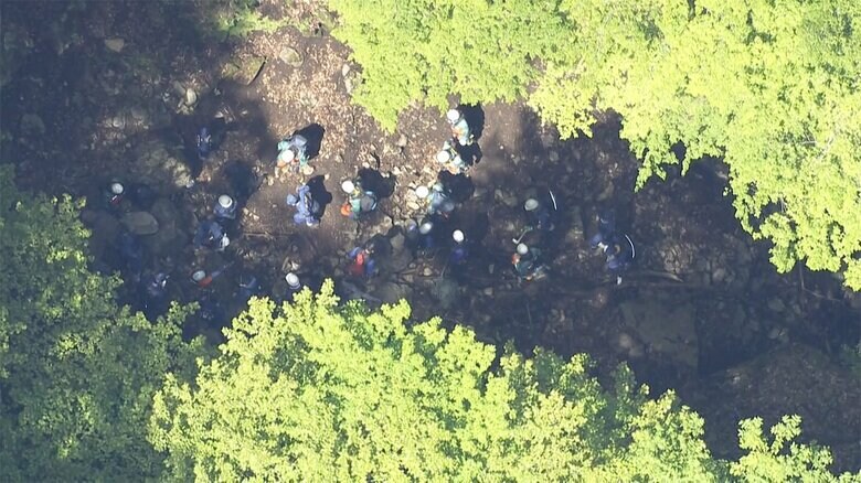 道志村で行われた捜索活動の様子(今年5月・山梨県)