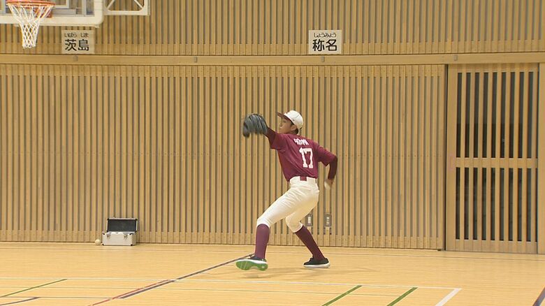 本間投手 ストレートの最速は120km/h