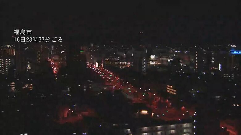 地震発生時の福島市