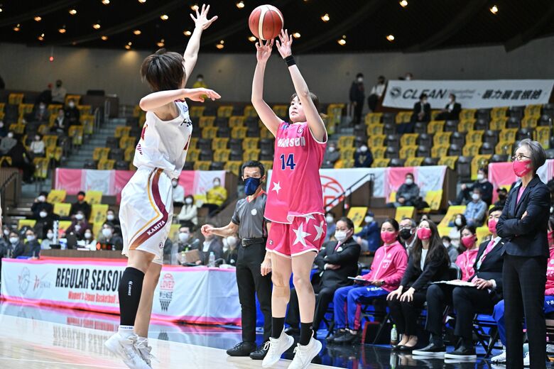 FIBA女子バスケワールドカップ2022予選日本代表候補に選出された吉田舞衣選手（8日、トヨタ紡織戦より）