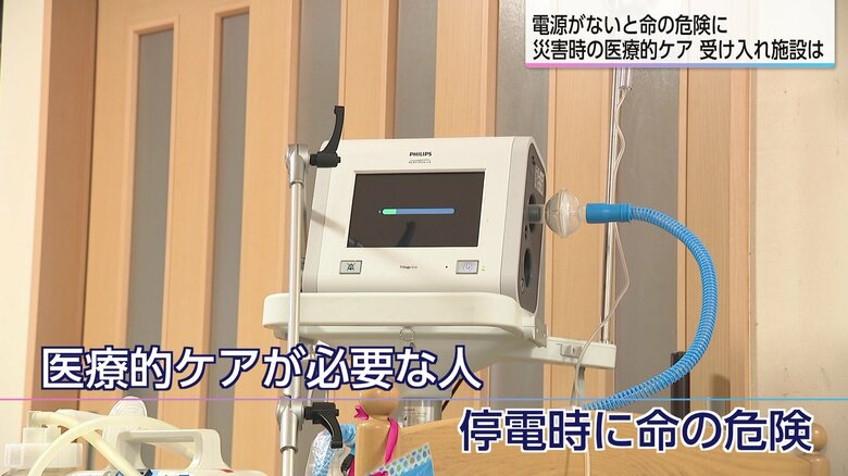 脳性まひの健太郎さんが使用している人工呼吸器