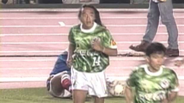 1993年 開幕戦に出場した北澤豪（ヴェルディ川崎）