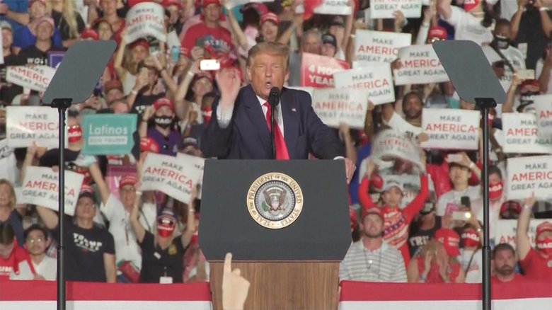感染でも変わらぬトランプ愛 毎日集会へ 巻き返しなるか