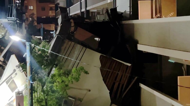 住宅が突然崩壊した現場（東京・杉並区）