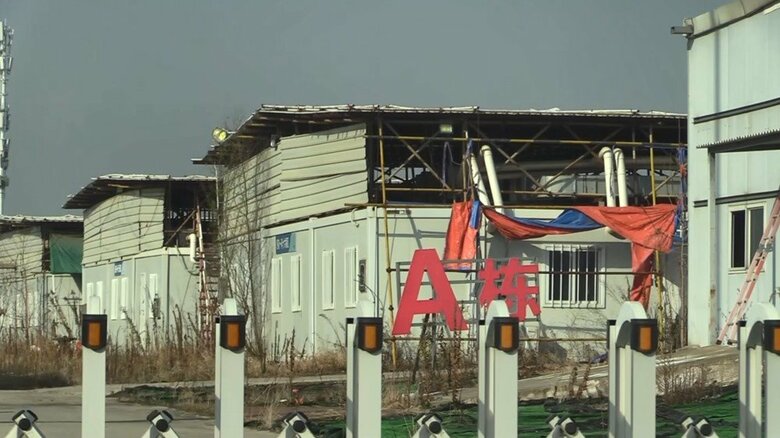 雷神山病院の跡地　当時の病棟は荒廃が進む（1月20日）
