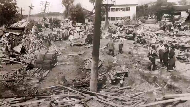 アイオン台風後の一関市（写真提供：千葉貞子さん）