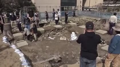 新たに発見の礎石も…福井城「坤櫓」現場を一般公開　復元に向け今秋にも基礎工事開始