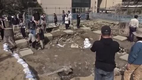 新たに発見の礎石も…福井城「坤櫓」現場を一般公開　復元に向け今秋にも基礎工事開始