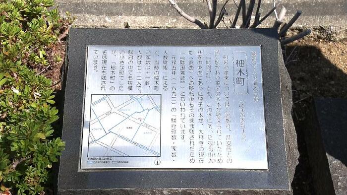 町名の由来が記された石碑