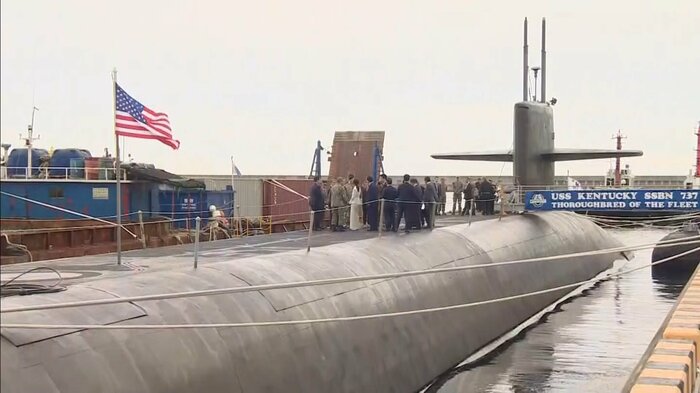 世界最大級の戦略原潜「ケンタッキー」全長約170m、最大射程約1万2000kmの弾道ミサイルを20基ほど搭載可能