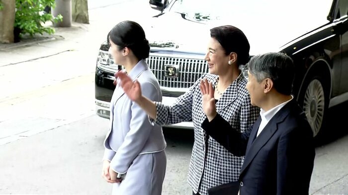 ホテルに到着されたご一家