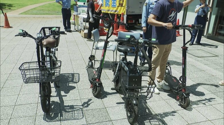 電動キックボードの正しい乗り方学ぶ体験会　増える電動キックボード違反　警視庁が安全利用呼びかけ｜FNNプライムオンライン