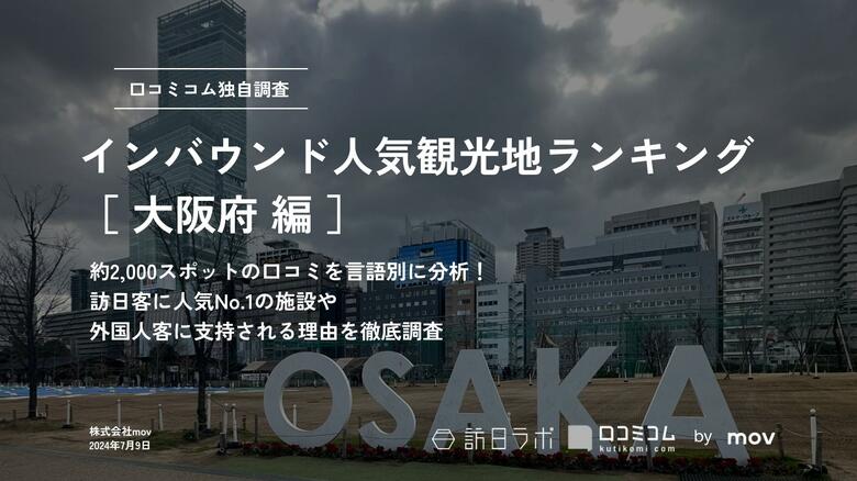 【独自調査】2024年最新：外国人に人気の観光スポットランキング［大阪府編］1位は2年連続で「ユニバーサル・スタジオ・ジャパン」！| インバウンド人気観光地ランキング　#インバウンドMEO
