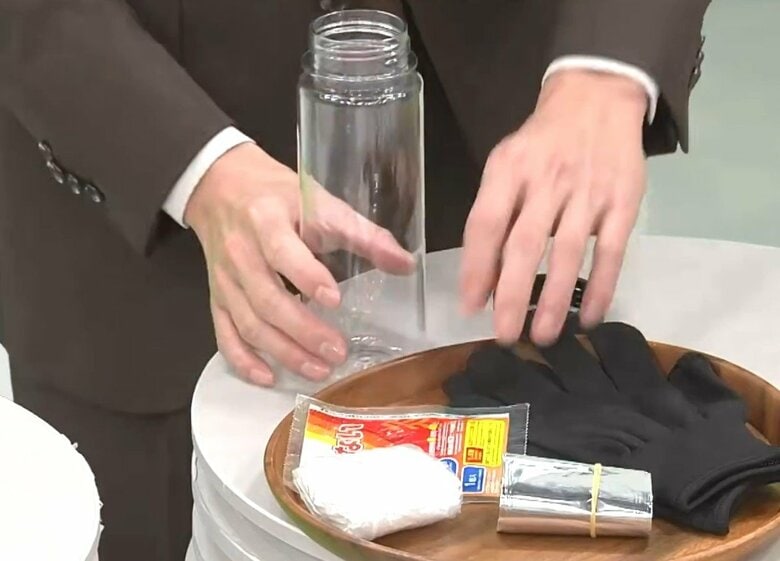 冬用「防災ボトル」には防寒グッズを