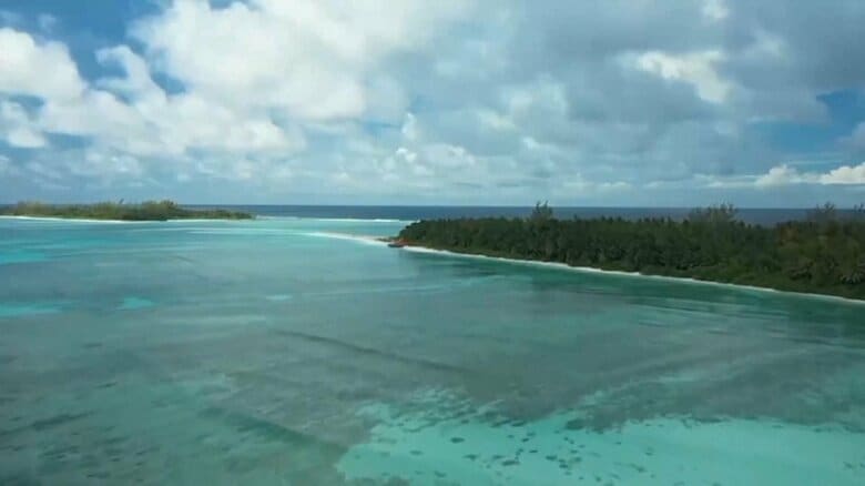 インド洋に浮かぶディエゴガルシア島（資料）