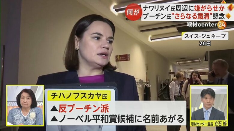 反プーチン派の政治活動家スベトラーナ・チハノフスカヤさん